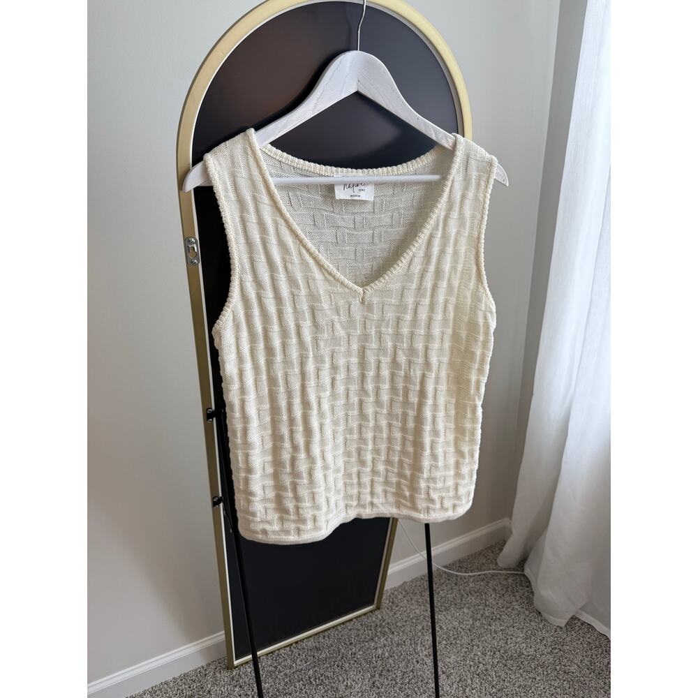 Lightweight cotton knit sleeveless top